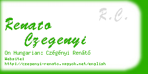 renato czegenyi business card
