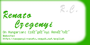 renato czegenyi business card